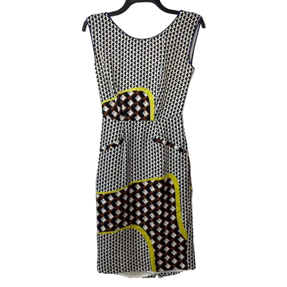Corey Lynn Calter Sleeveless Sheath Dress Womens 2 Multi‎ Geometric Open Back